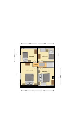 Plattegrond - Vriezenveenseweg 12, 7681 DR Vroomshoop - Eerste verdieping.jpg